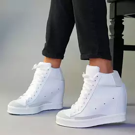 Fearless White Wedge Sneaker