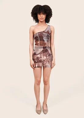 Float In Mesh Mini Dress