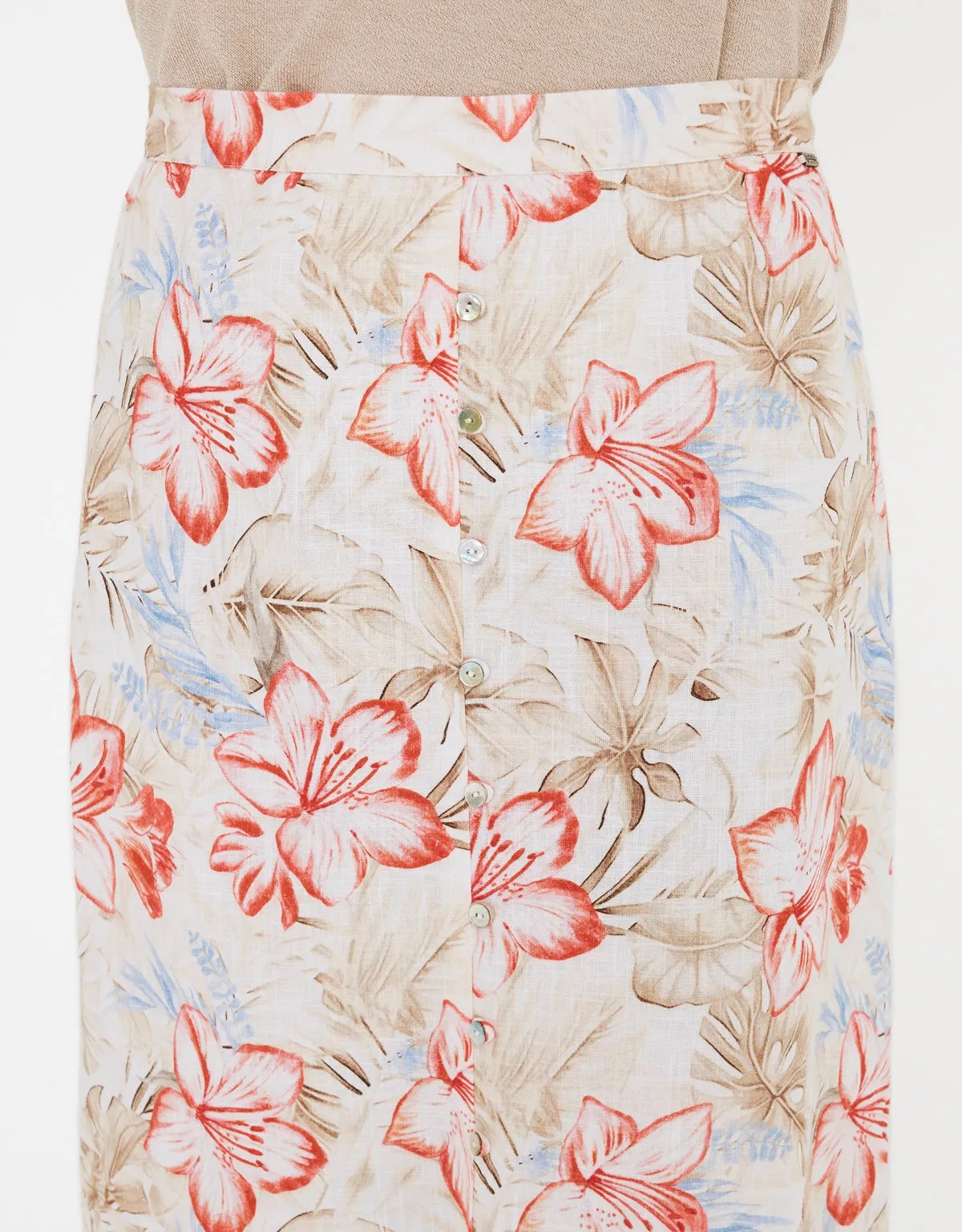 Floral Midi Skirt - Mitmi