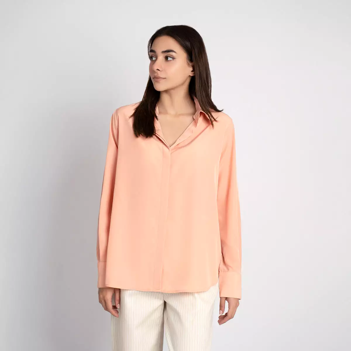 Georgette Plain Regular Shirt - HSSW3230010