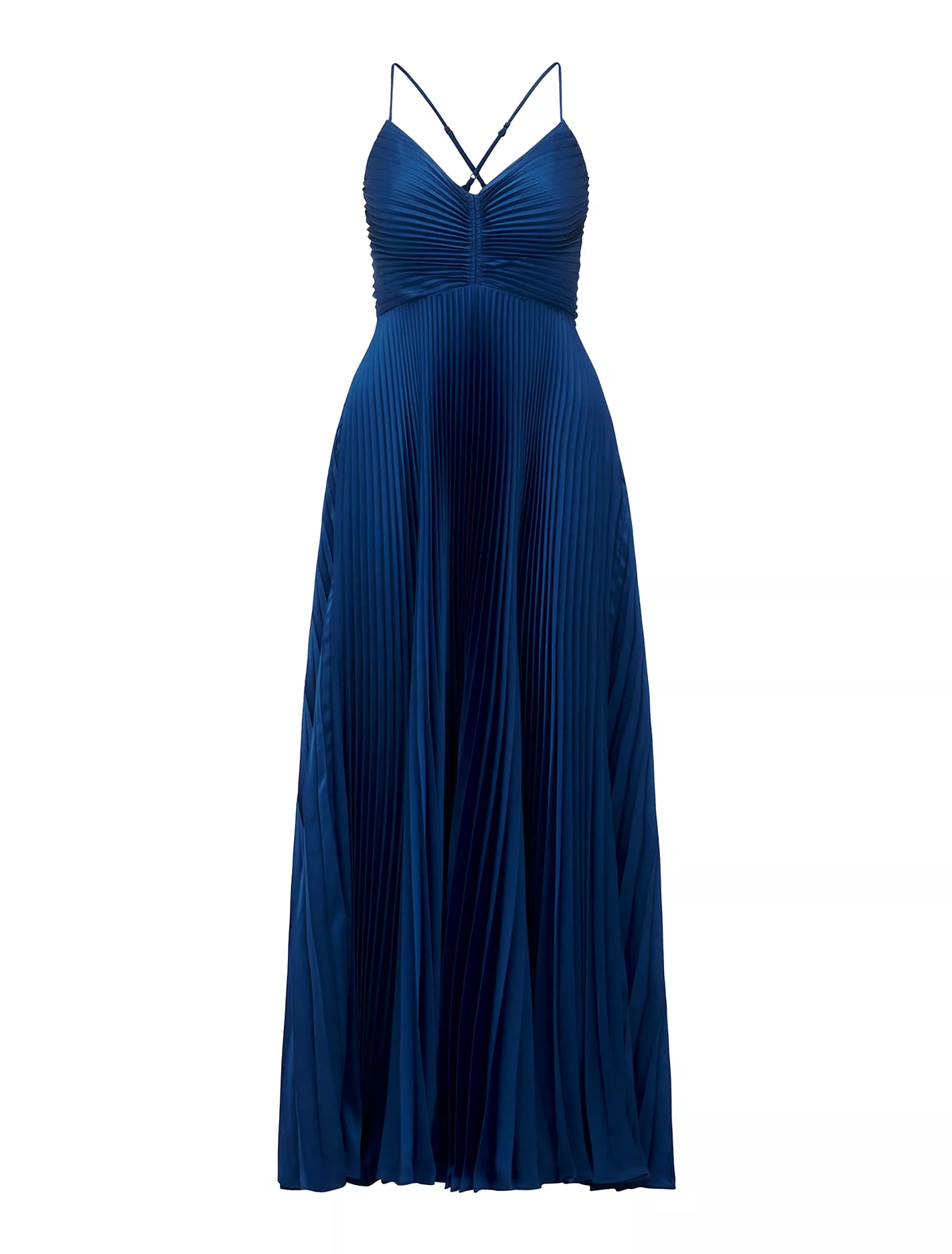 Geri Tie Back Pleated Midi Dress