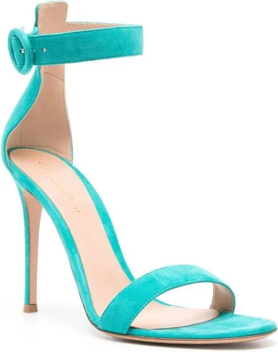 Gianvito Rossi Portofino 105mm suede sandals Blue