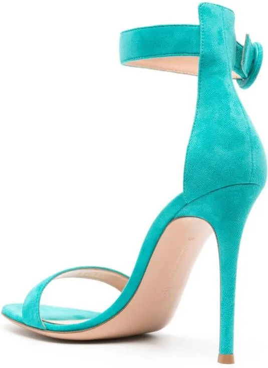 Gianvito Rossi Portofino 105mm suede sandals Blue