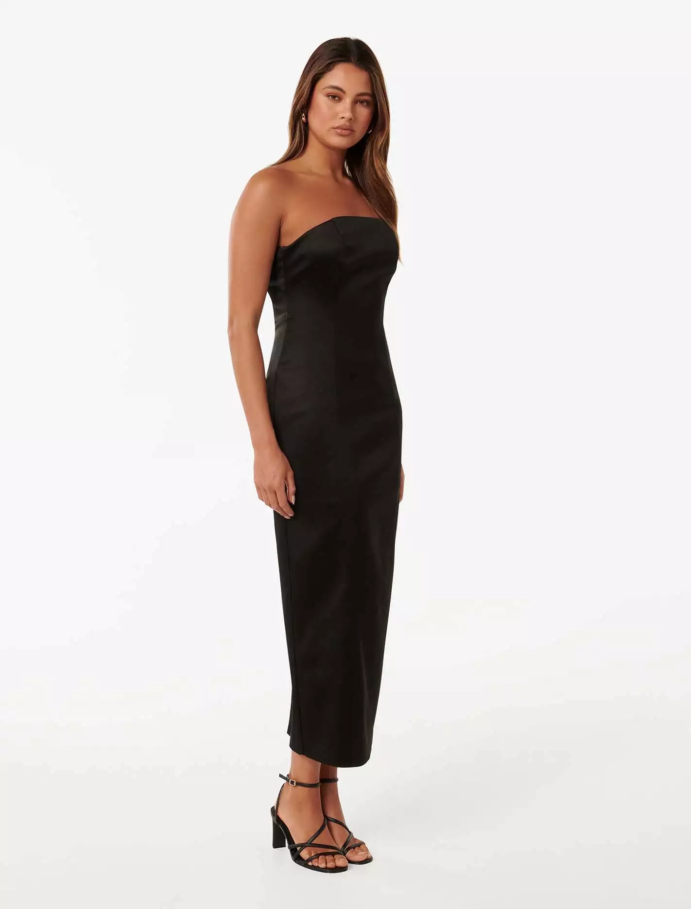 Gina Tie Up Strapless Dress