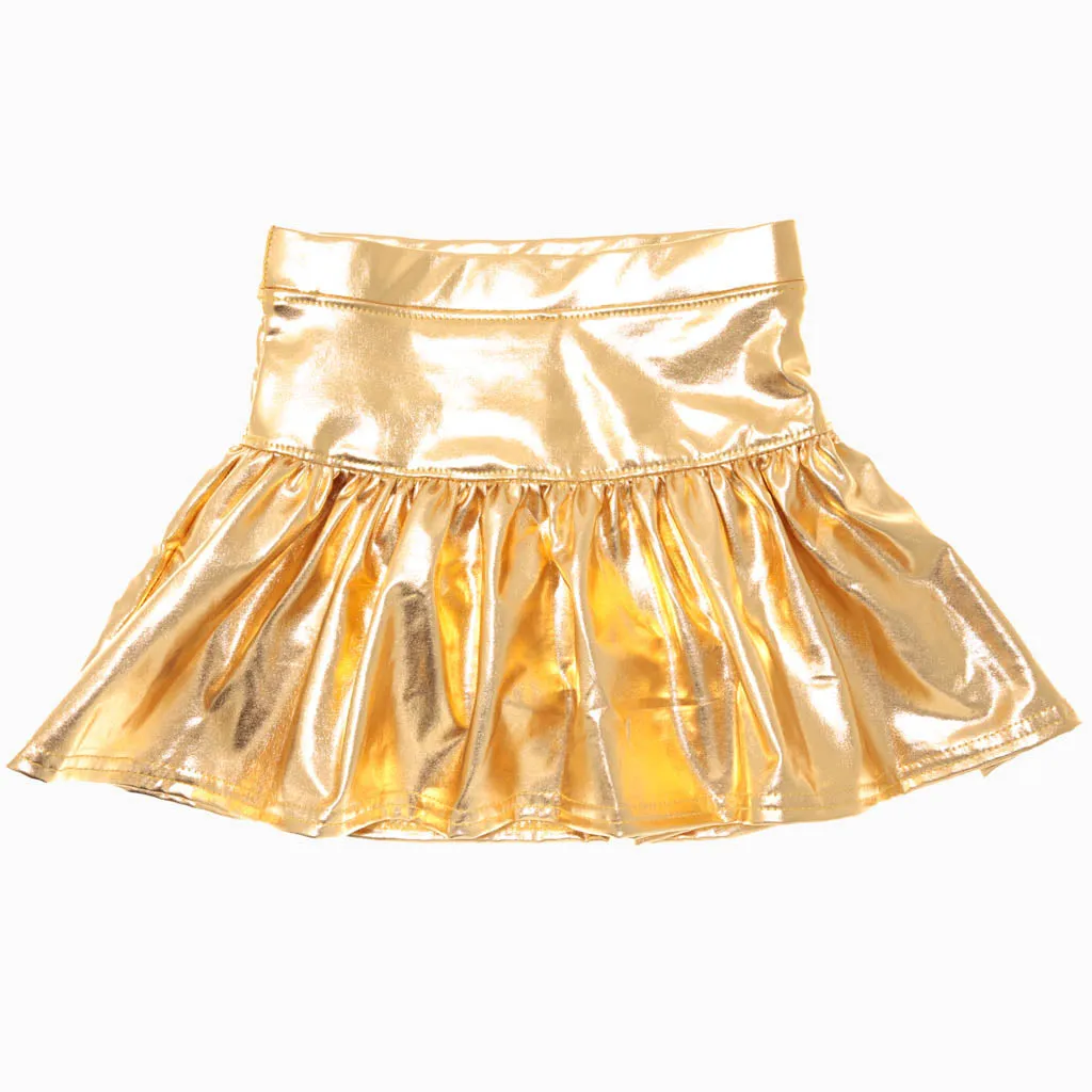 Gold Slick Metallic Skort