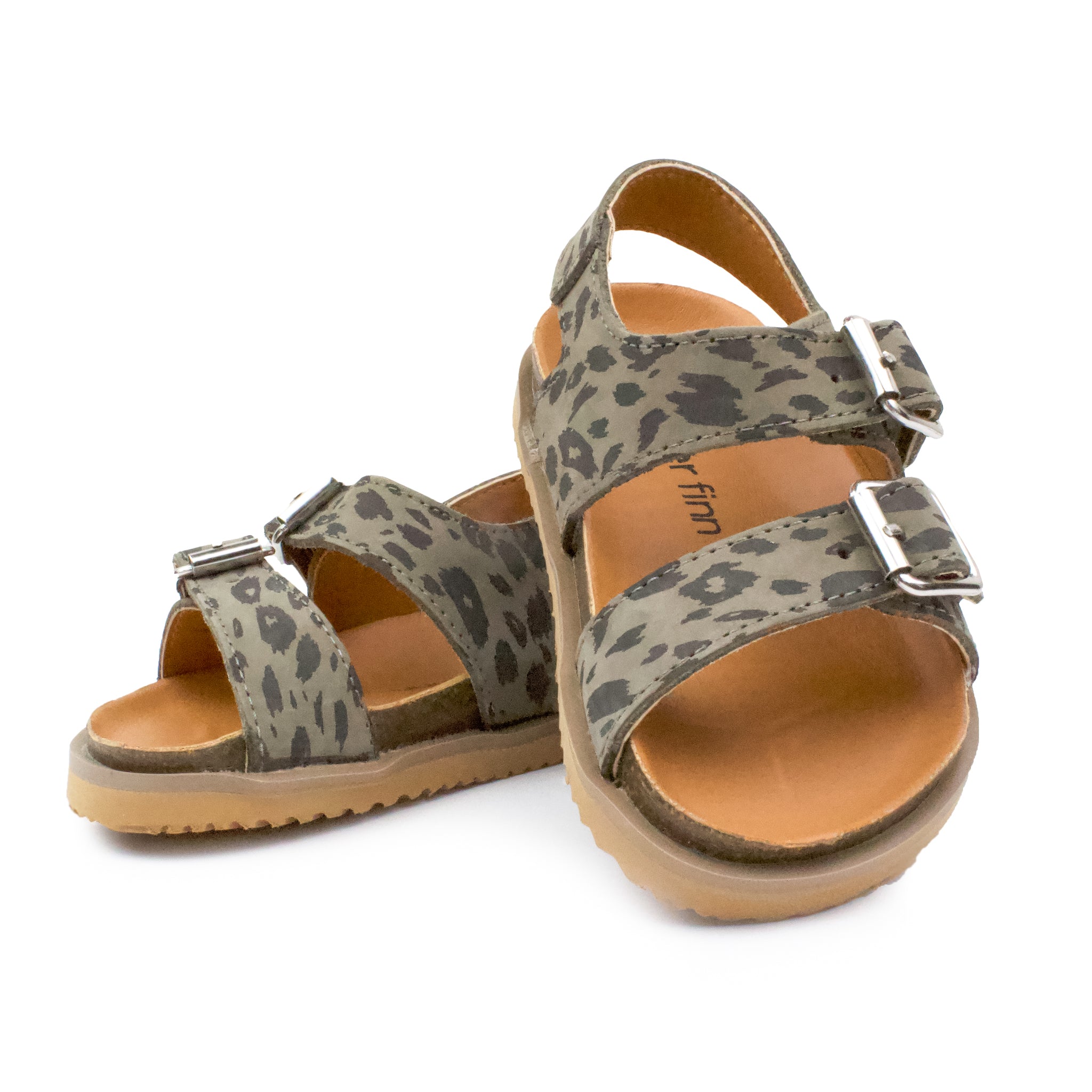 Grey Leopard - Buckle Sandal