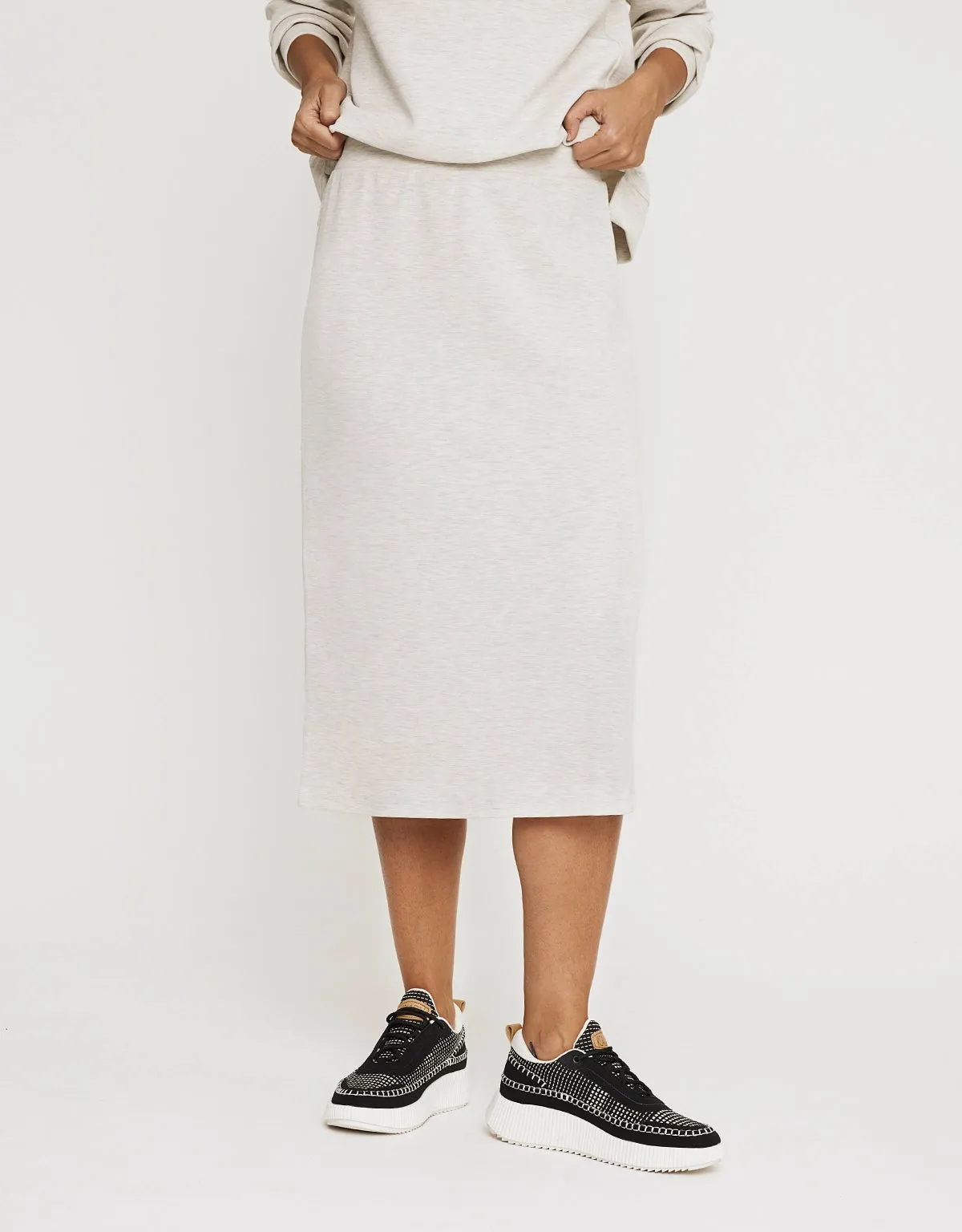 Grey Midi Skirt - Rovium