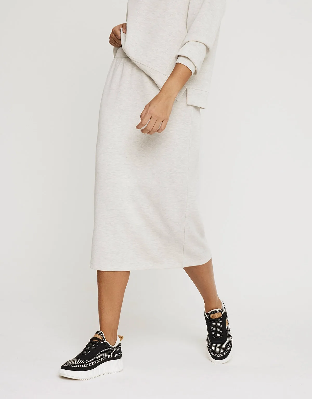 Grey Midi Skirt - Rovium