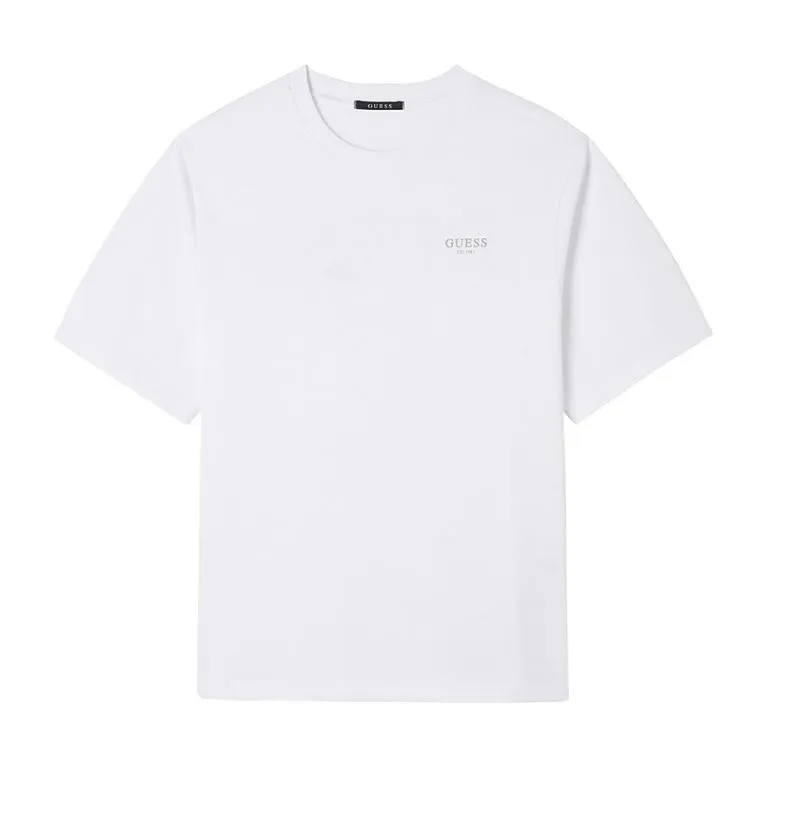 Guess  |Unisex Street Style Plain Cotton Short Sleeves Oversized