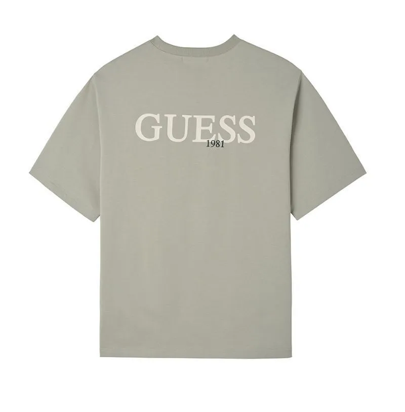 Guess  |Unisex Street Style Plain Cotton Short Sleeves Oversized