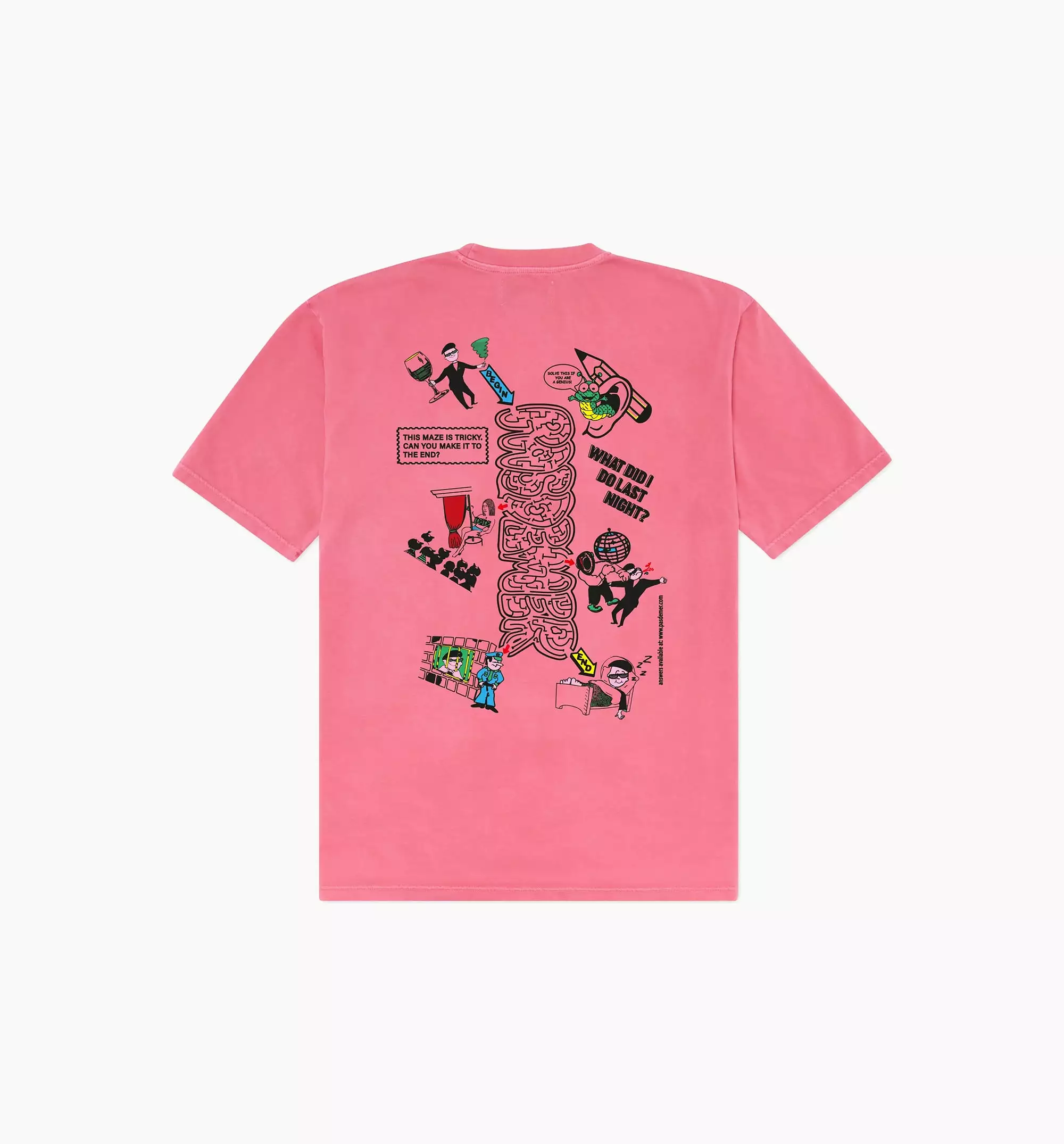 Hard Times Maze Mens Short Sleeve Shirt - Pink