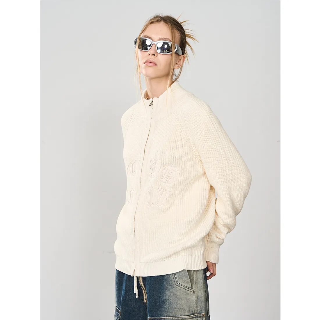 HARSH AND CRUEL  |Casual Style Street Style Long Sleeves Plain Oversized Logo