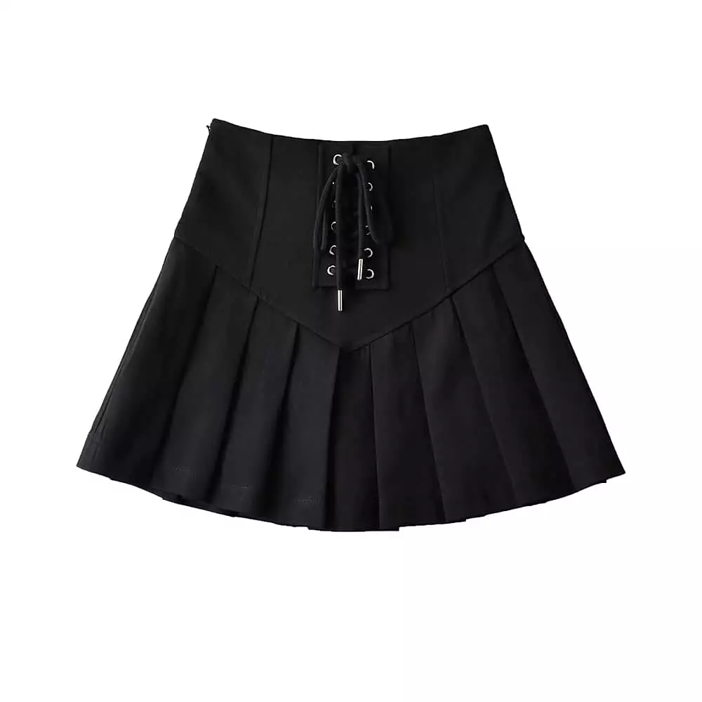 High waisted Spicy Girls College style pleated skirt BY9130