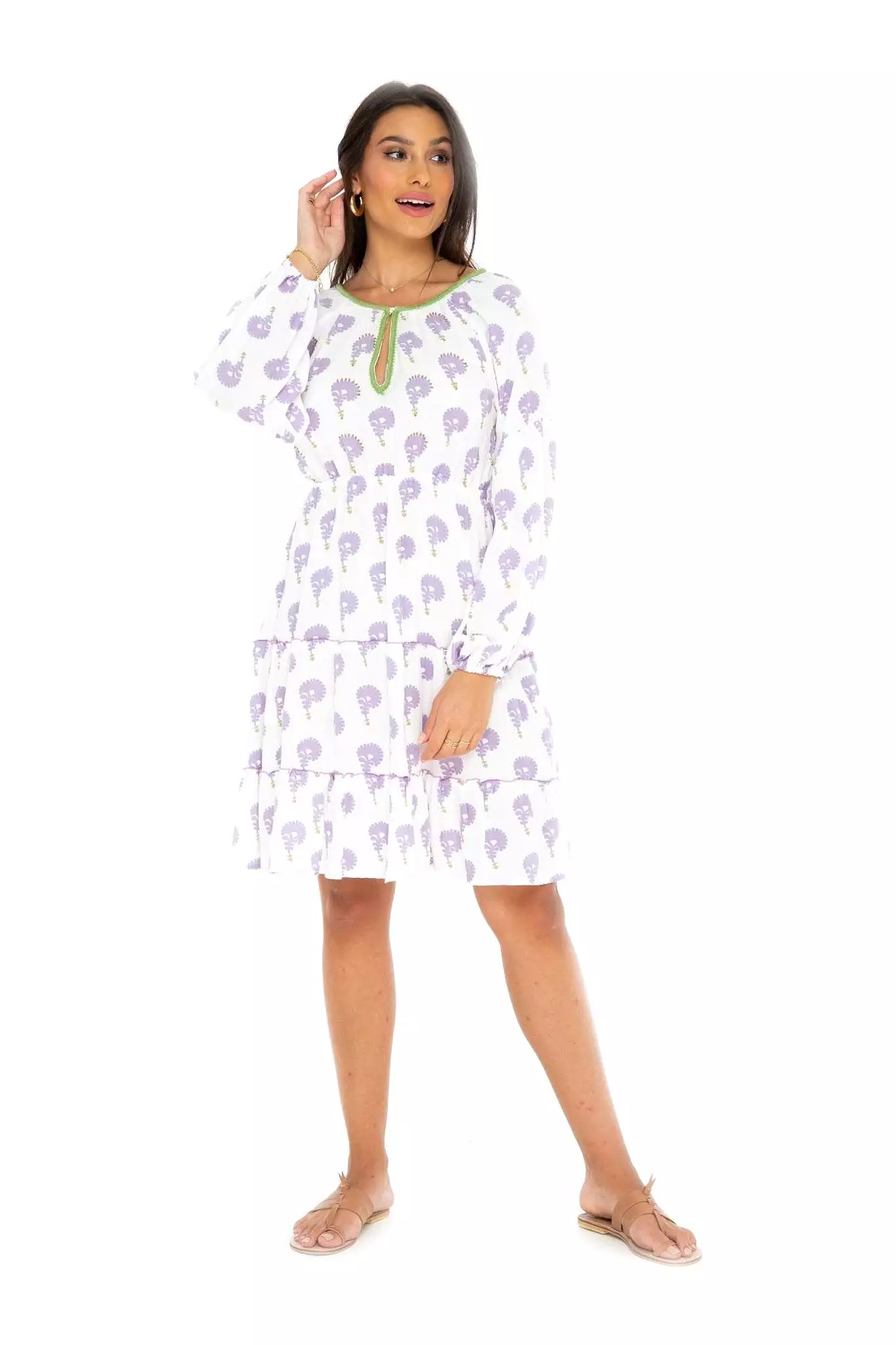 Indian Flower Lisbon Short Dress