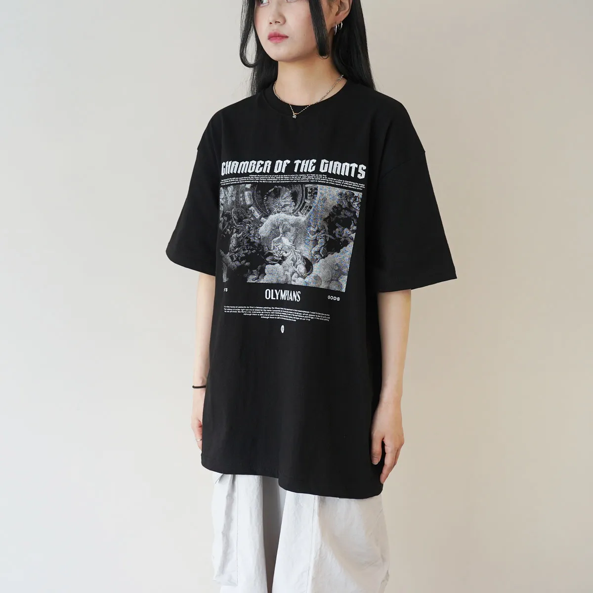 IONSEOUL  |Crew Neck Unisex Street Style Cotton Short Sleeves Oversized