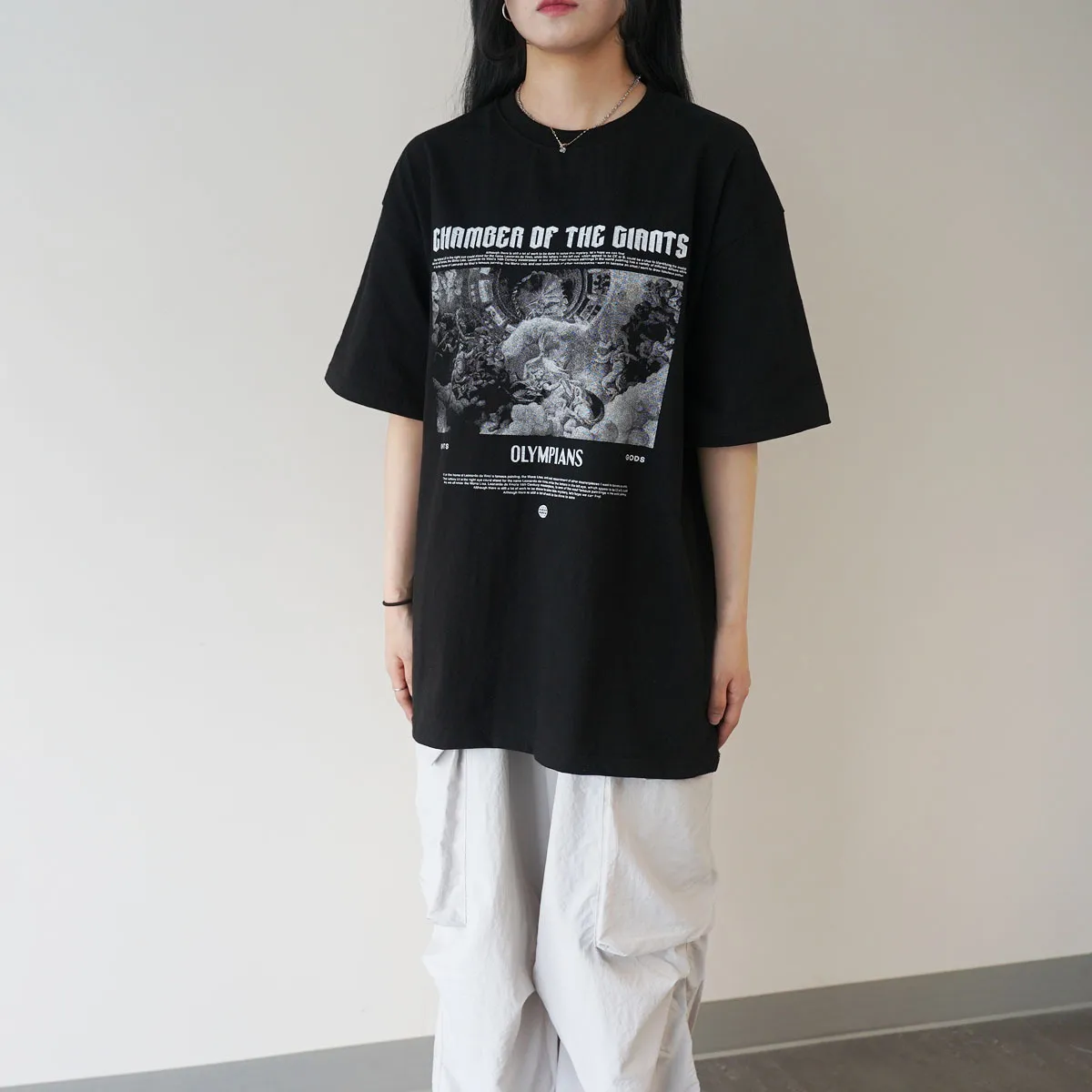 IONSEOUL  |Crew Neck Unisex Street Style Cotton Short Sleeves Oversized