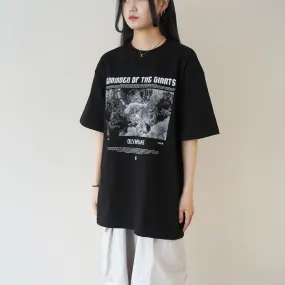 IONSEOUL  |Crew Neck Unisex Street Style Cotton Short Sleeves Oversized