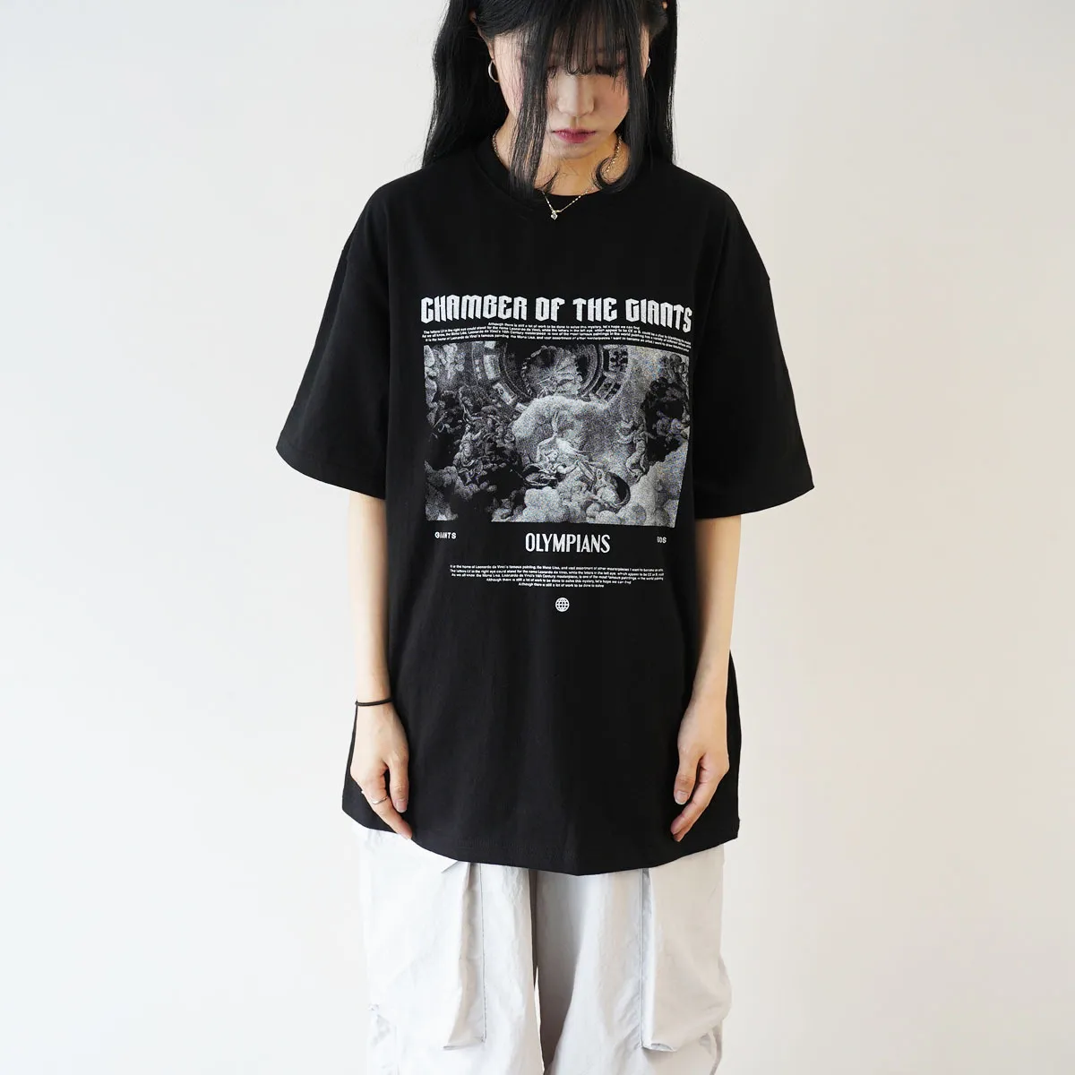 IONSEOUL  |Crew Neck Unisex Street Style Cotton Short Sleeves Oversized