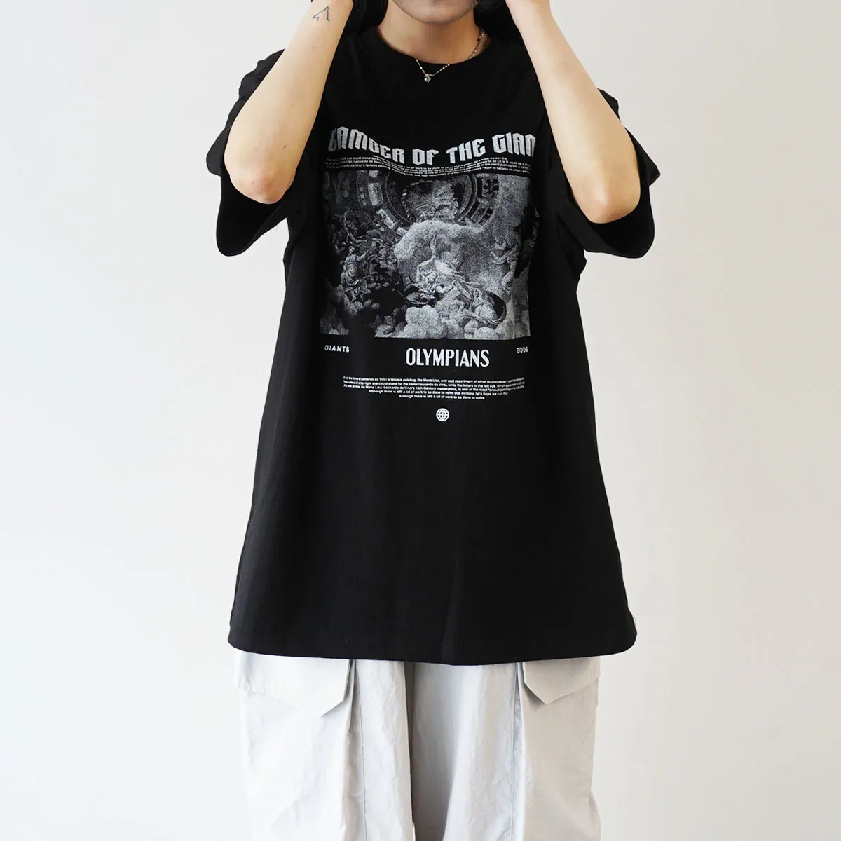 IONSEOUL  |Crew Neck Unisex Street Style Cotton Short Sleeves Oversized