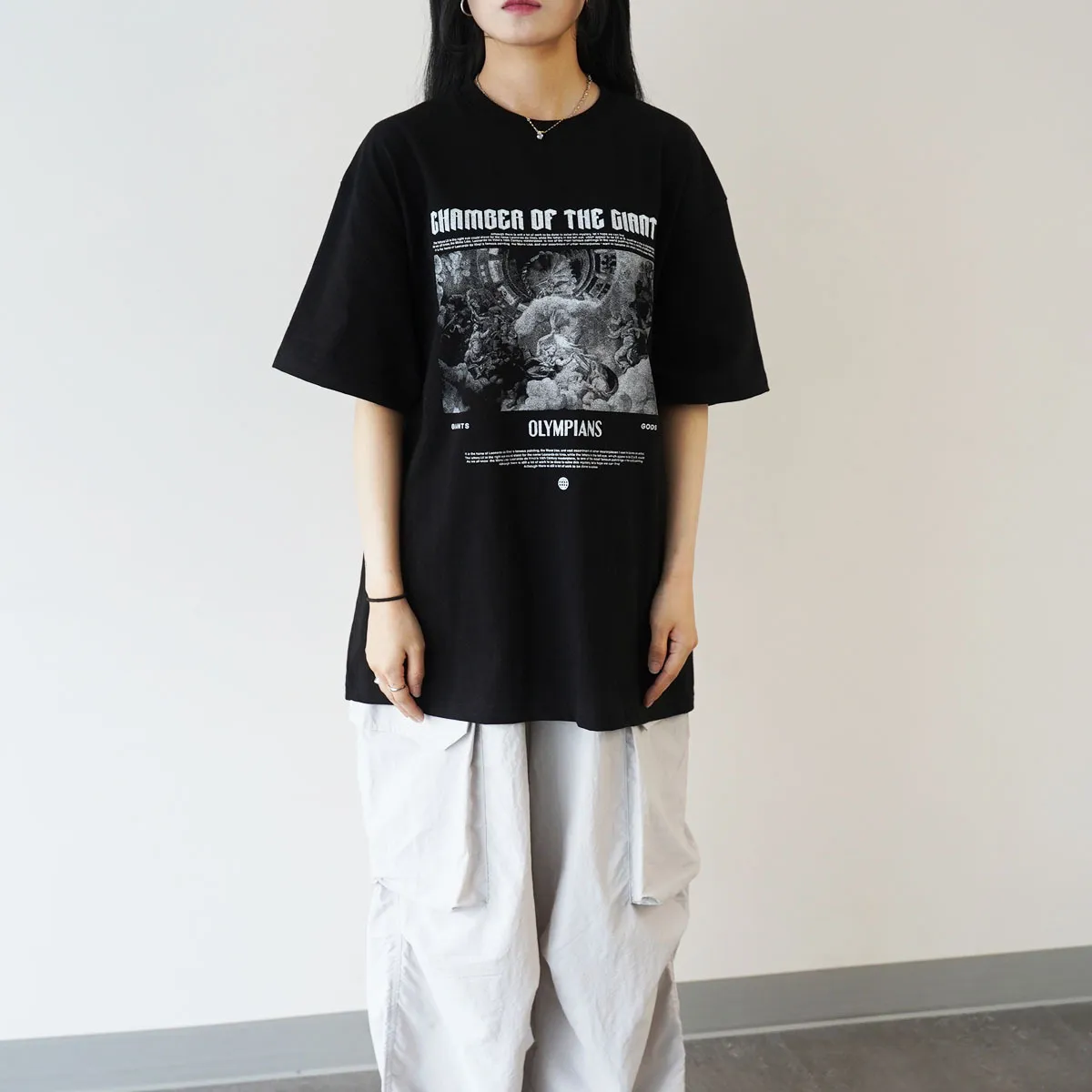 IONSEOUL  |Crew Neck Unisex Street Style Cotton Short Sleeves Oversized