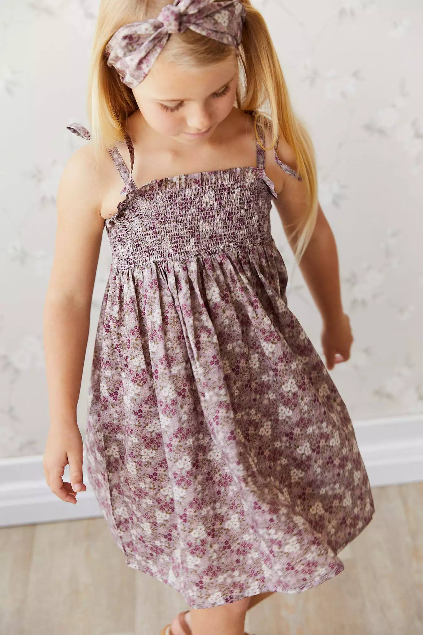 JAMIE KAY Eveleigh Dress - Pansy Floral Fawn