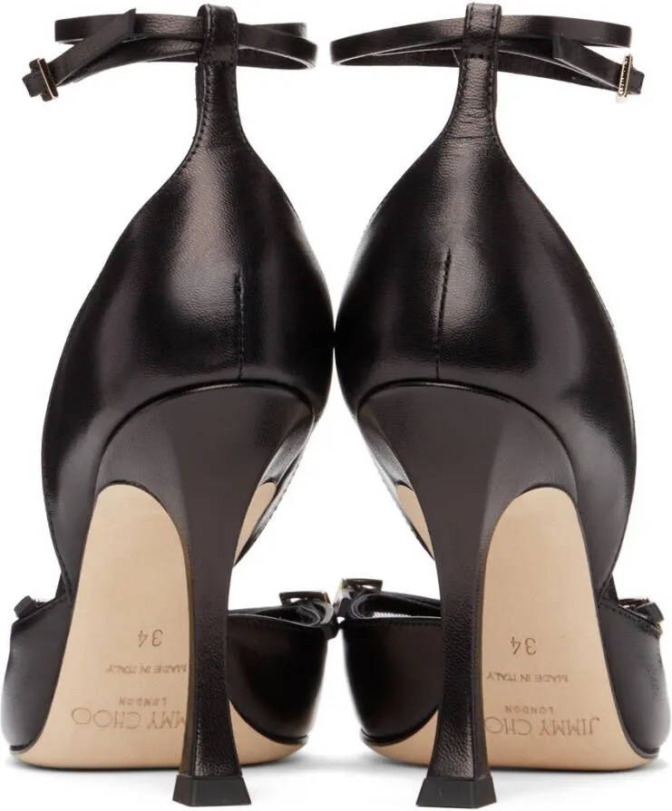 Jimmy Choo Black Mugler Edition Strap Pump Heels