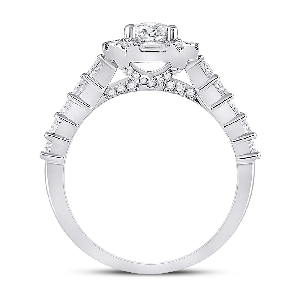 Keene Jewelers 14kt White Gold Round Diamond Solitaire Bridal Wedding Engagement Ring 2 Cttw