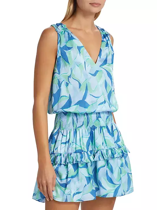 Kiara Printed Vneck Dress