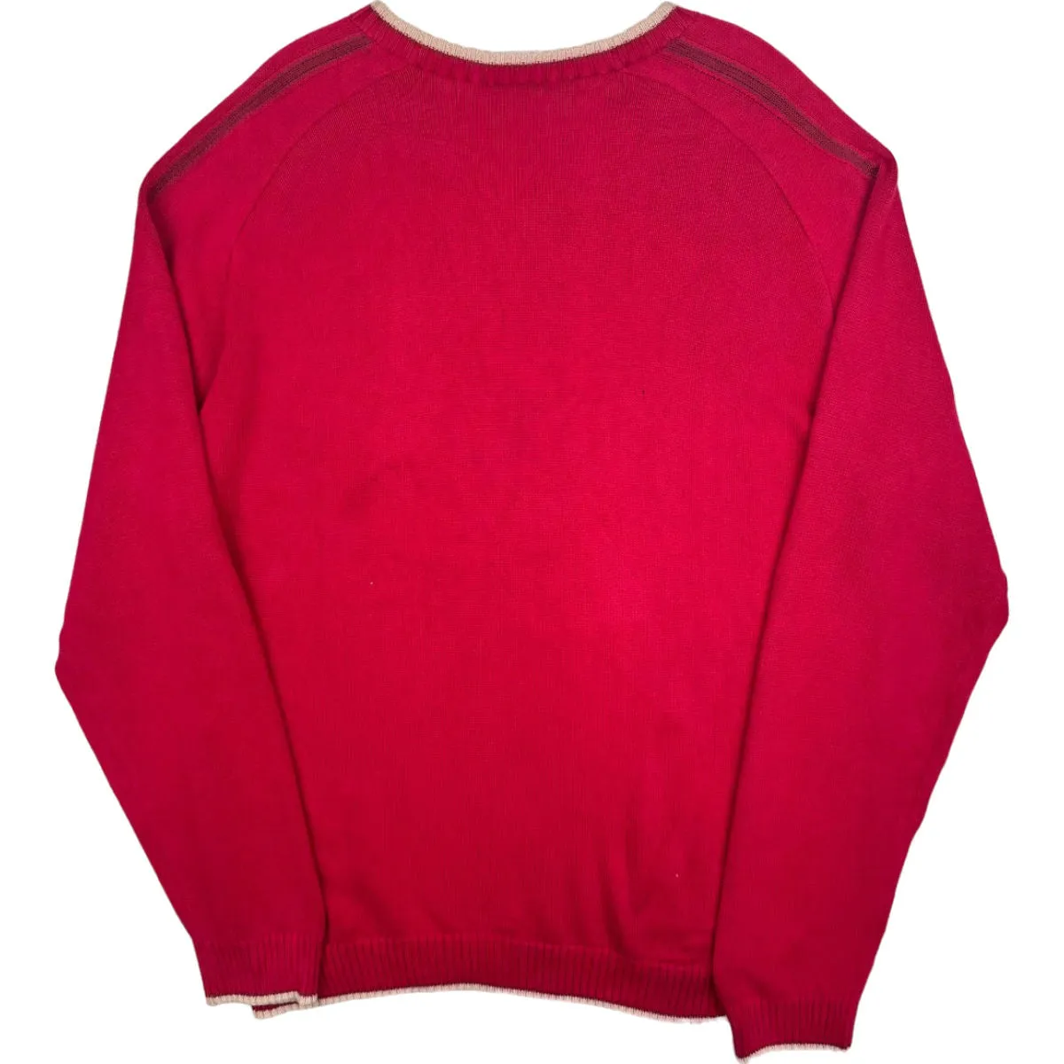 Lacoste 90's V-Neck Knit Sweater Red