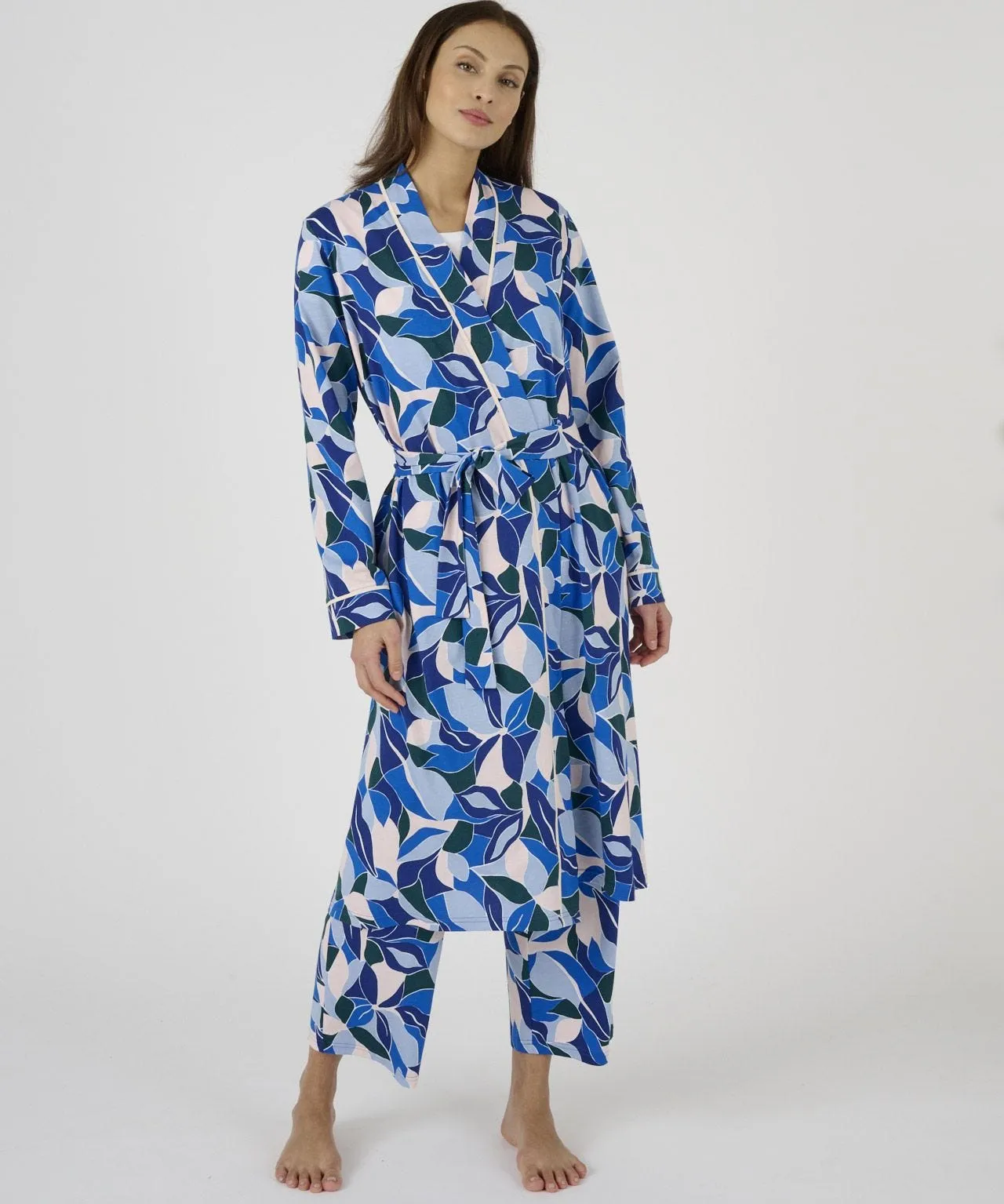 Leaf Print Dressing Gown