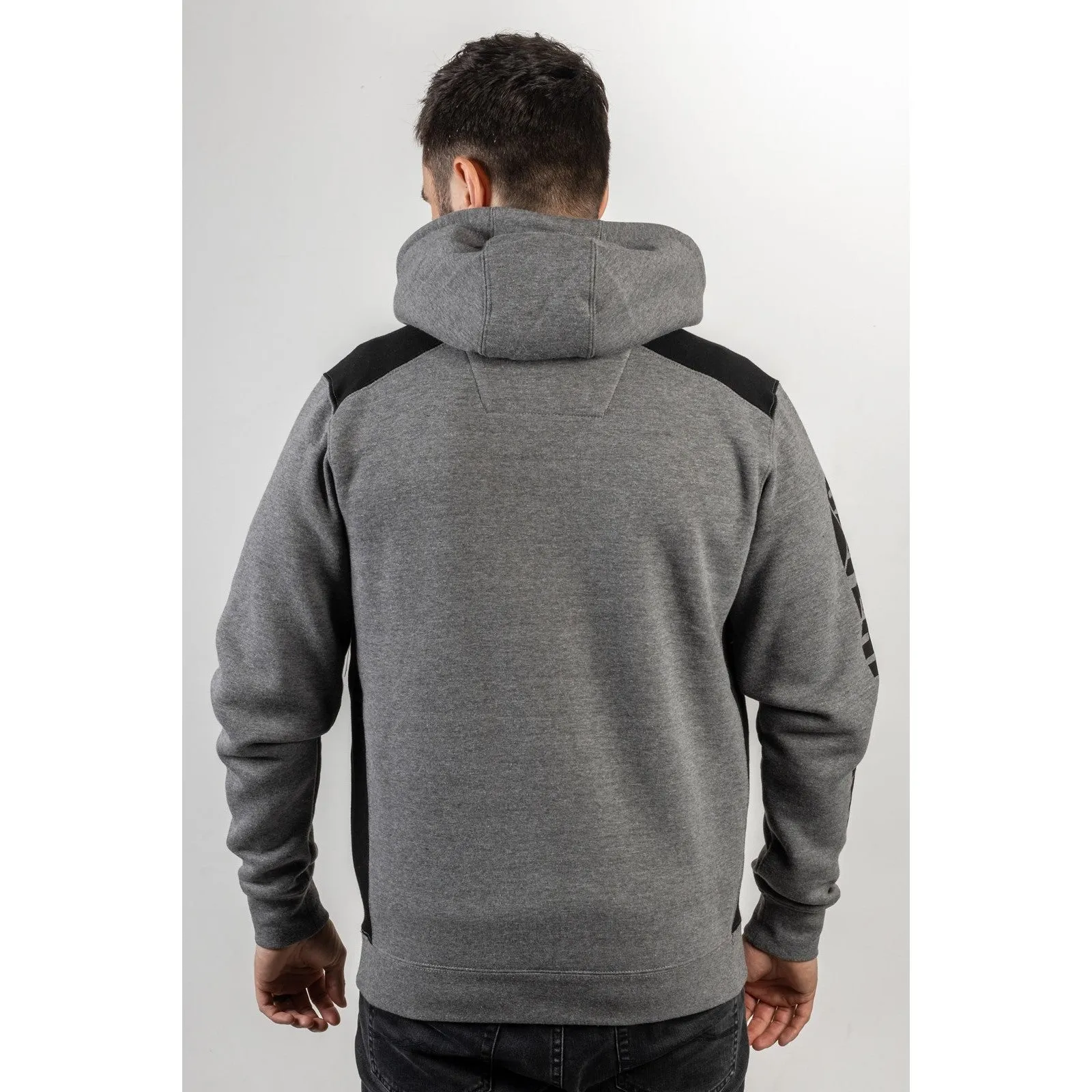 Logo Panel Hooded Sweatshirt  Dark Heather Grey