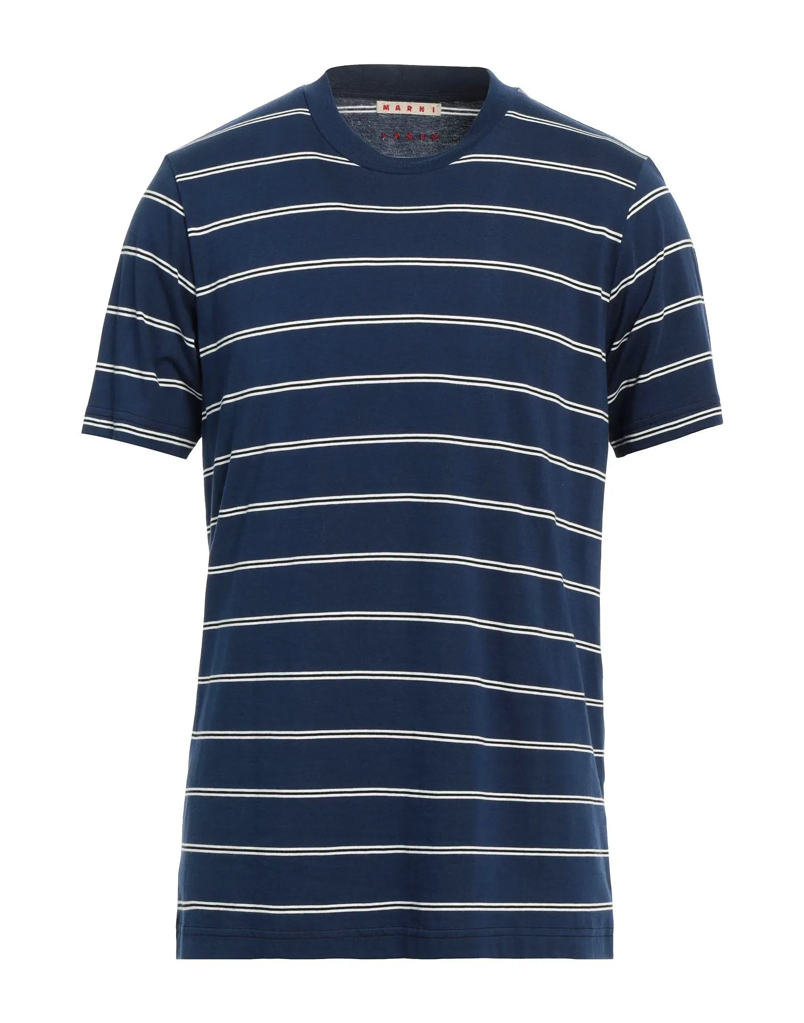 MARNI  |Crew Neck Stripes Cotton Short Sleeves Oversized Logo