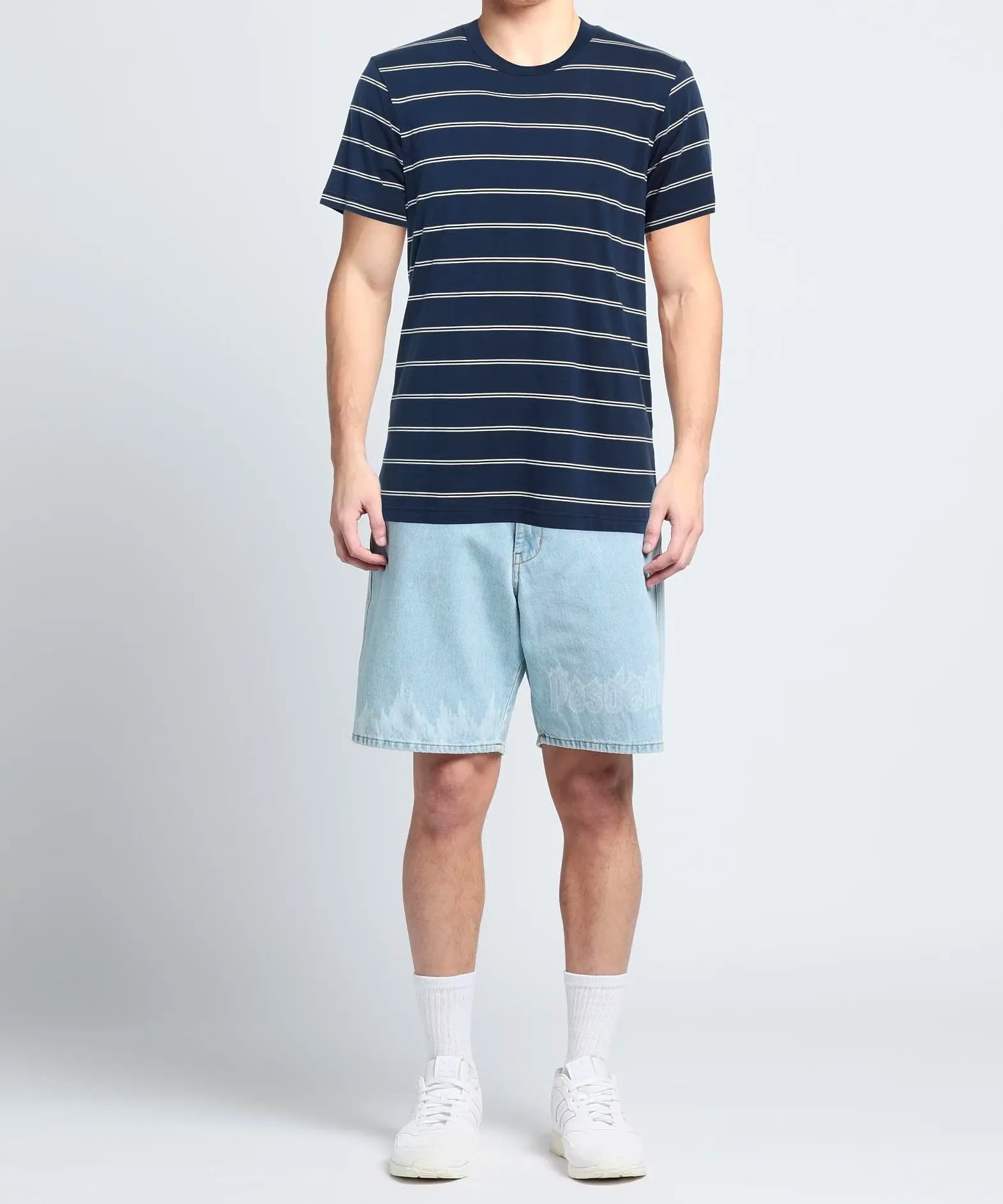 MARNI  |Crew Neck Stripes Cotton Short Sleeves Oversized Logo