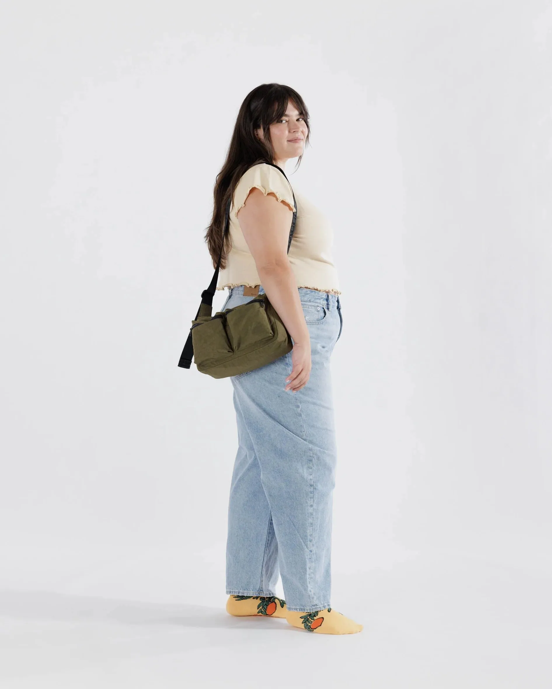 Medium Cargo Crossbody in Seaweed