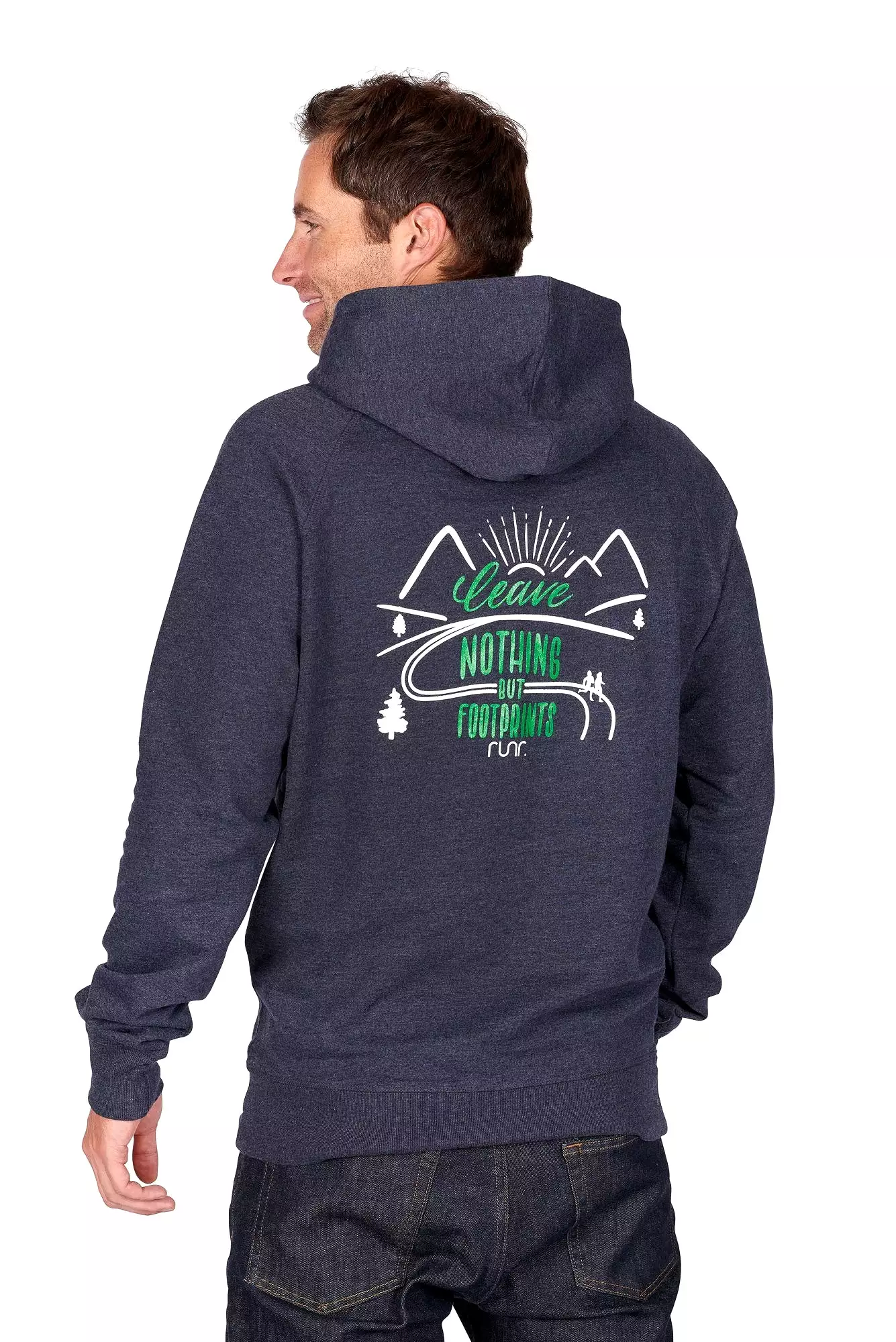 Men's 'Leave Nothing But Footprints' runr Hoodie