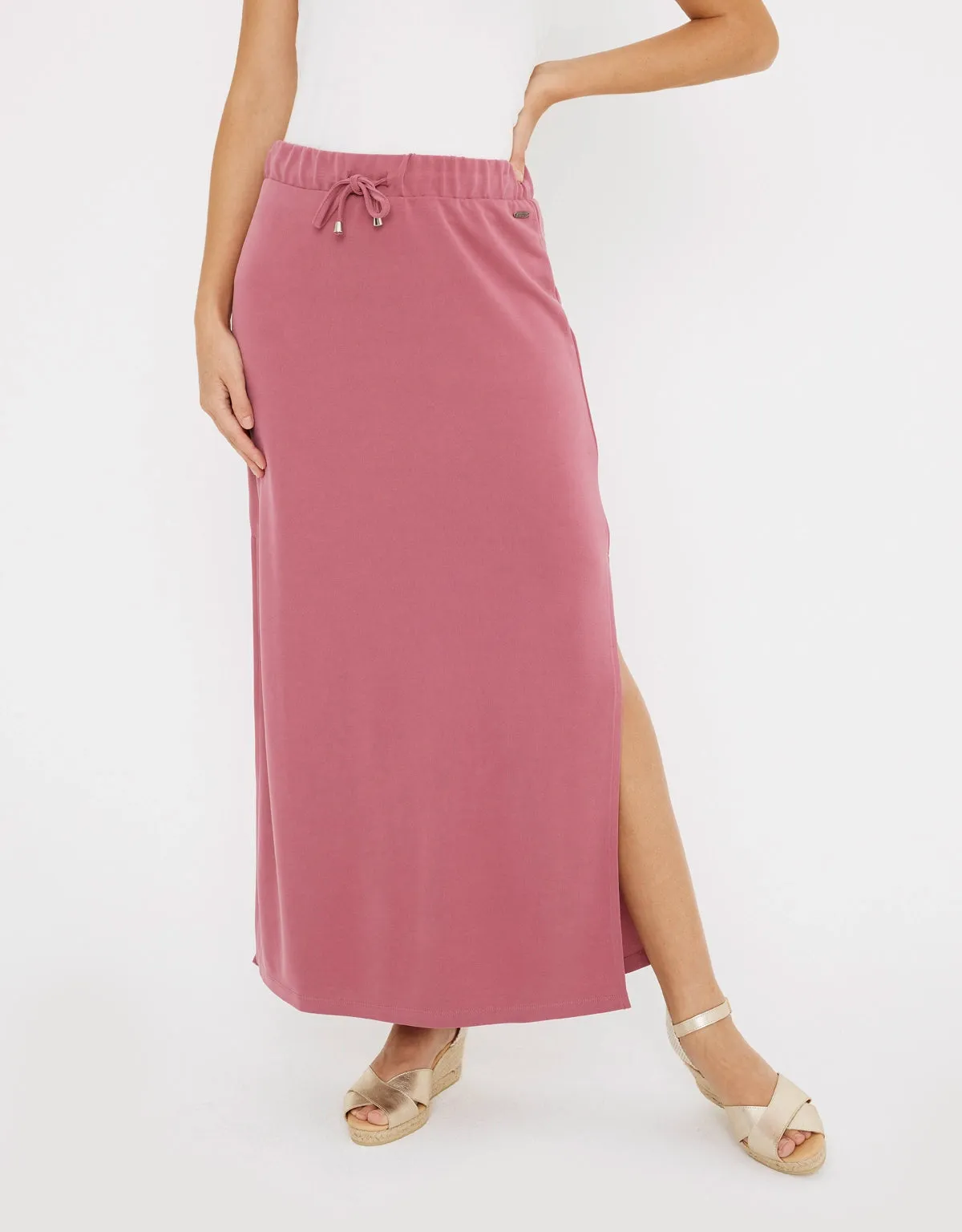 Midi Skirt Navy Blue Cotton - Claudina