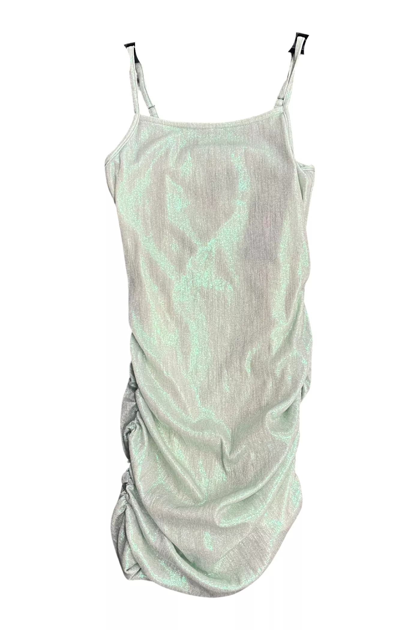 Mint Shimmer Ruched Dress