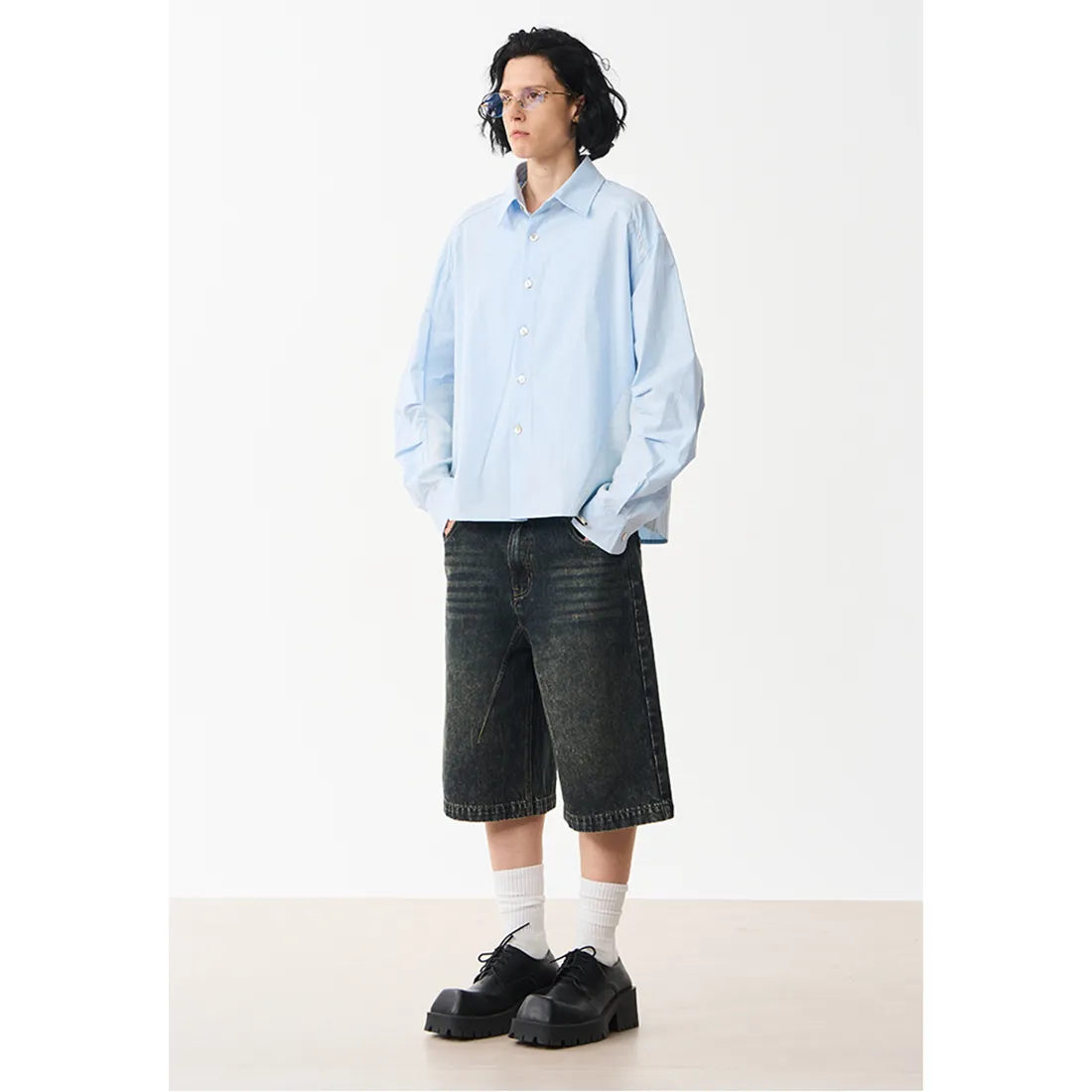 MODITEC  |Unisex Street Style Long Sleeves Plain Cotton Oversized