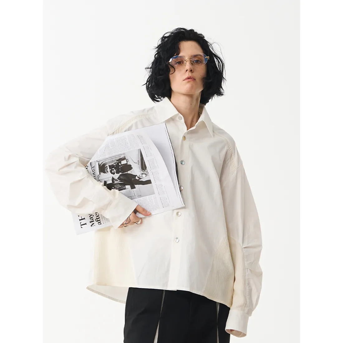 MODITEC  |Unisex Street Style Long Sleeves Plain Cotton Oversized