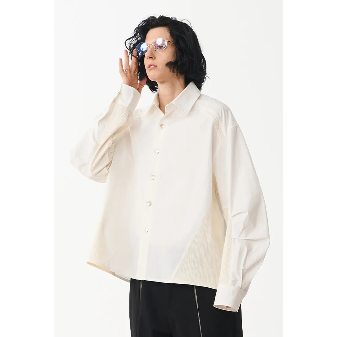 MODITEC  |Unisex Street Style Long Sleeves Plain Cotton Oversized