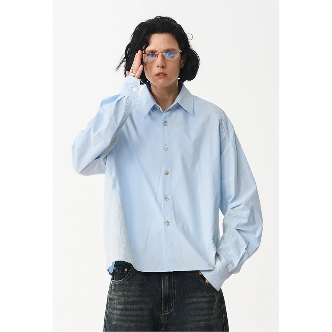 MODITEC  |Unisex Street Style Long Sleeves Plain Cotton Oversized