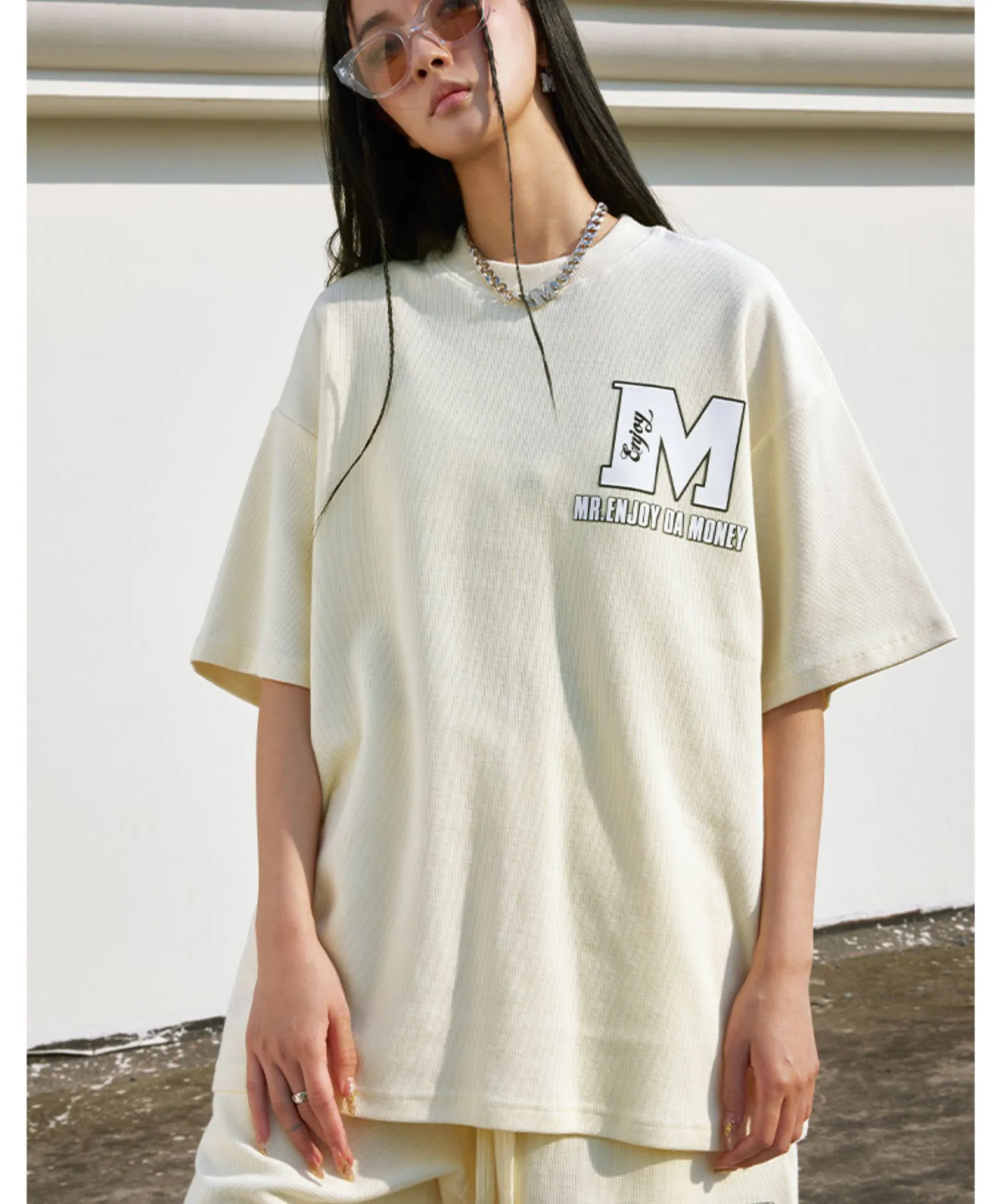 MR. ENJOY DA MONEY  |Crew Neck Unisex Street Style Cotton Short Sleeves Oversized