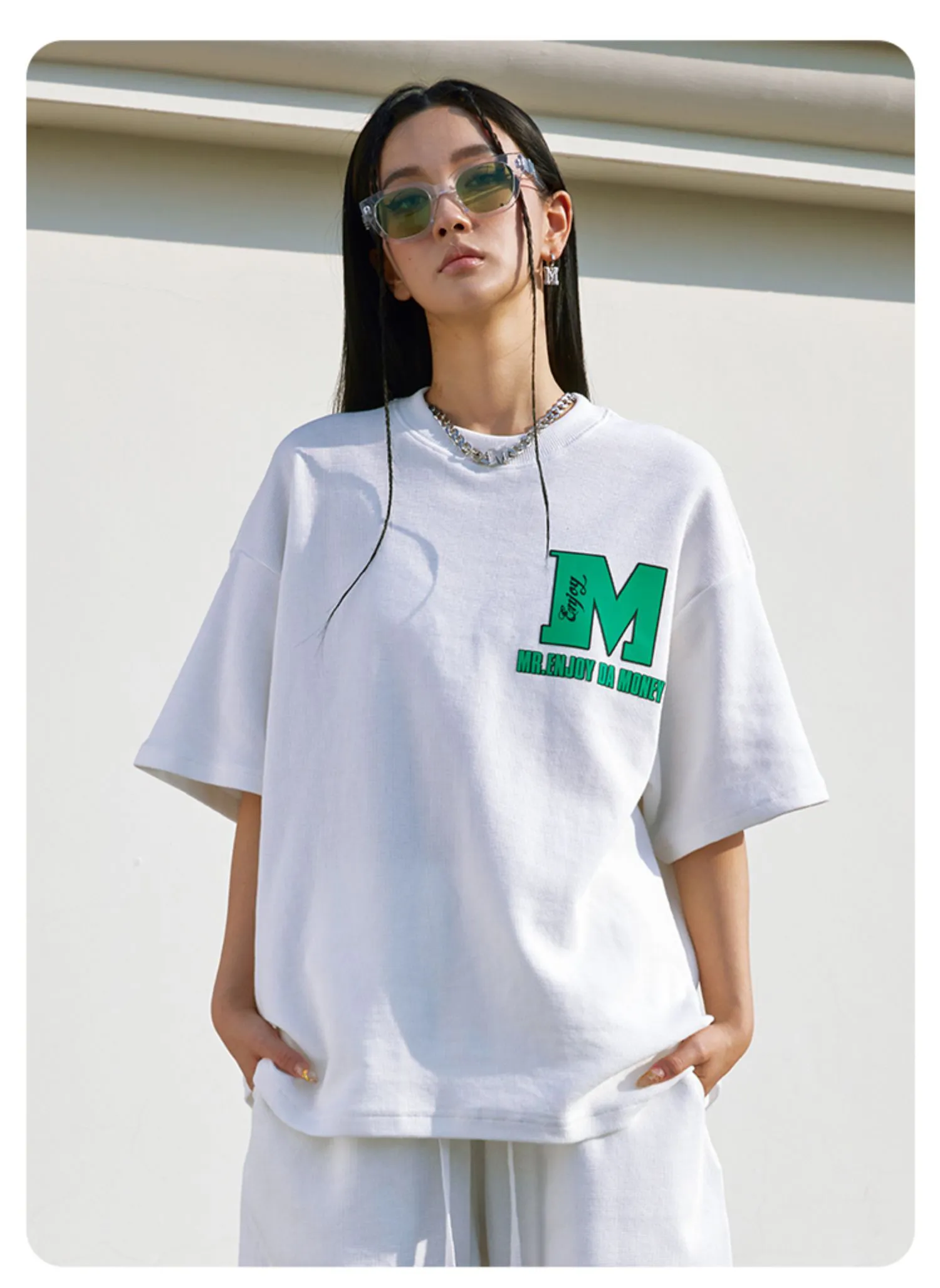 MR. ENJOY DA MONEY  |Crew Neck Unisex Street Style Cotton Short Sleeves Oversized