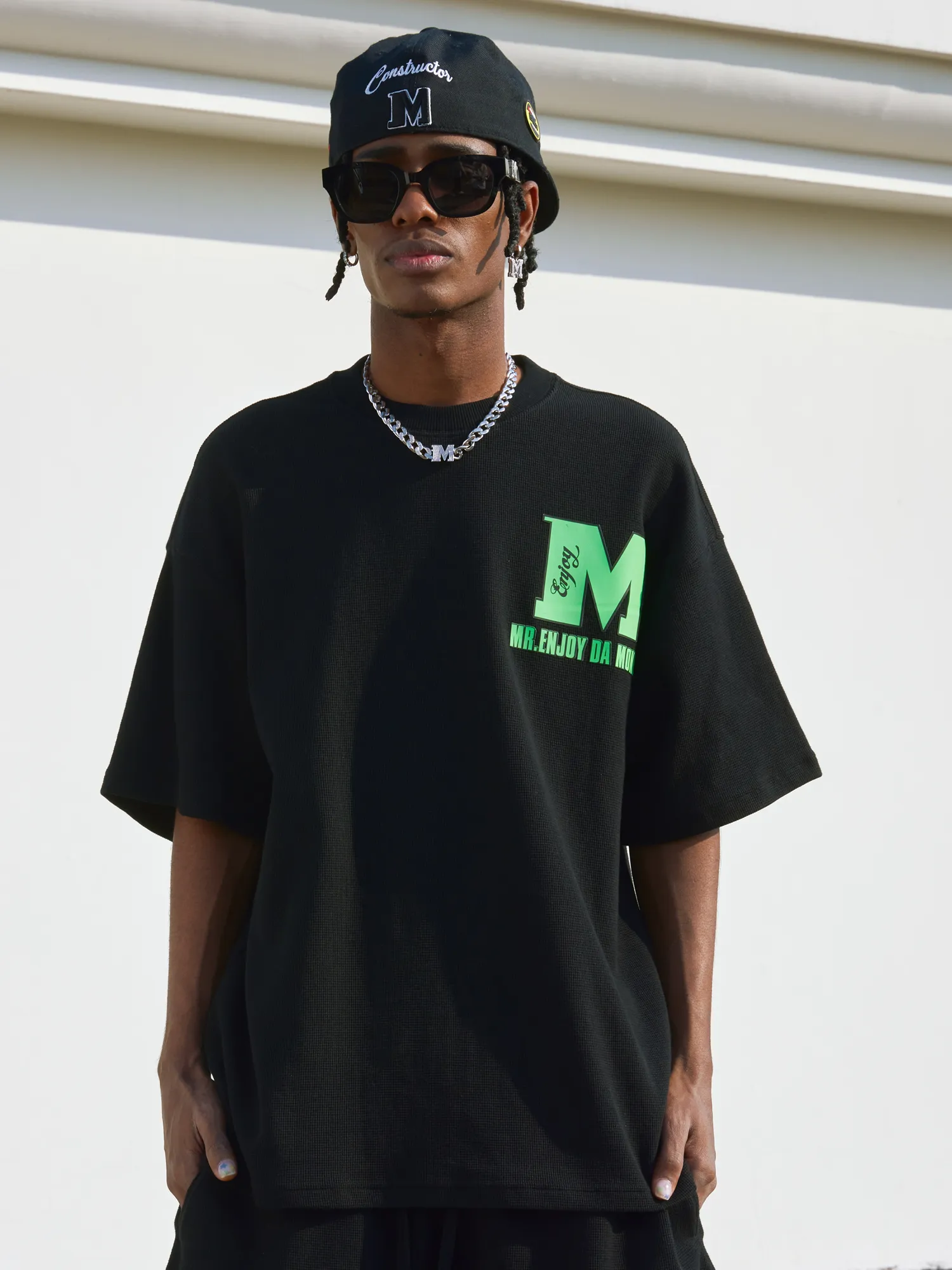 MR. ENJOY DA MONEY  |Crew Neck Unisex Street Style Cotton Short Sleeves Oversized