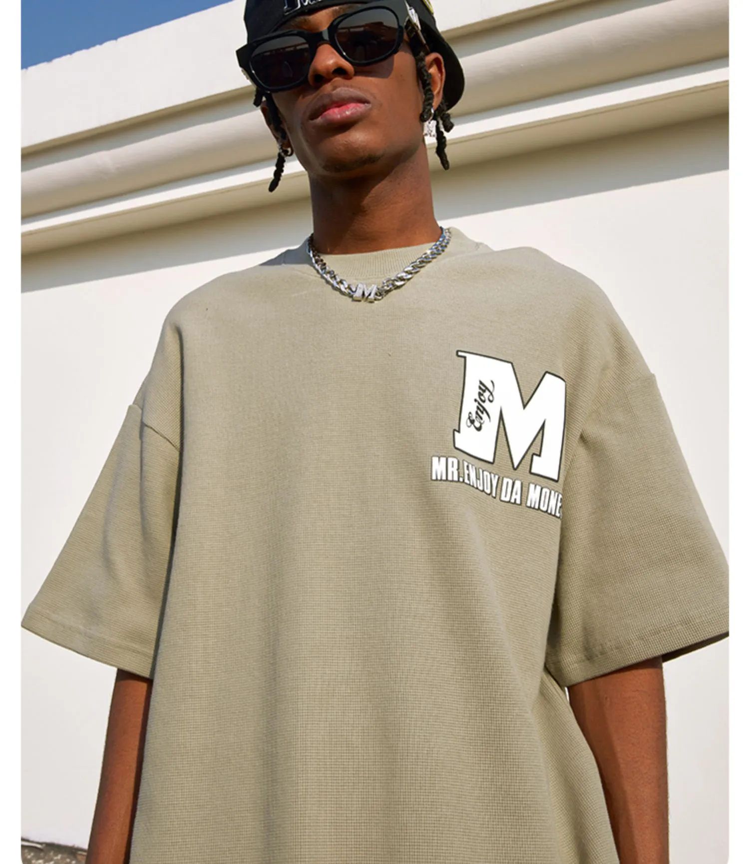 MR. ENJOY DA MONEY  |Crew Neck Unisex Street Style Cotton Short Sleeves Oversized