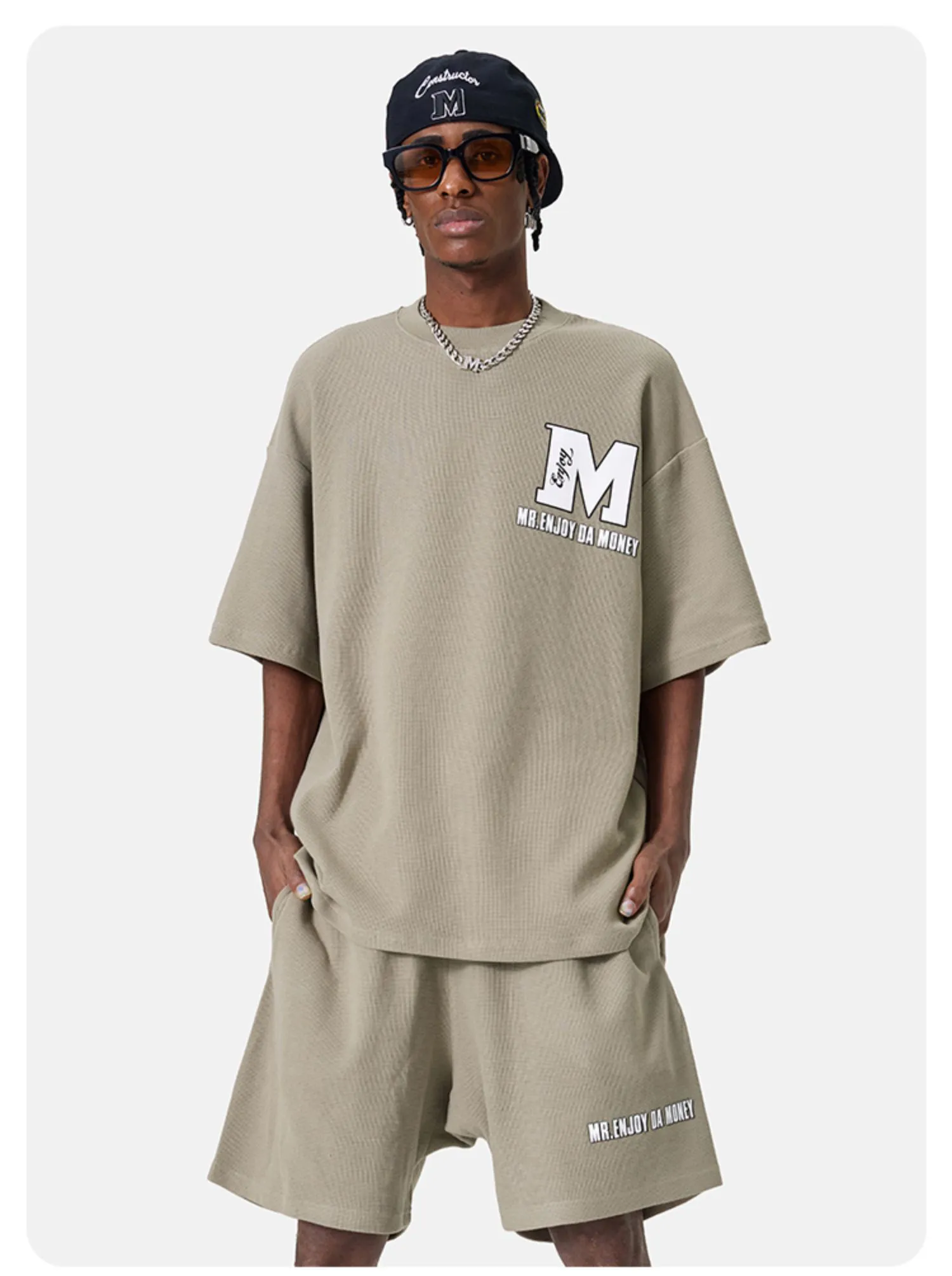 MR. ENJOY DA MONEY  |Crew Neck Unisex Street Style Cotton Short Sleeves Oversized