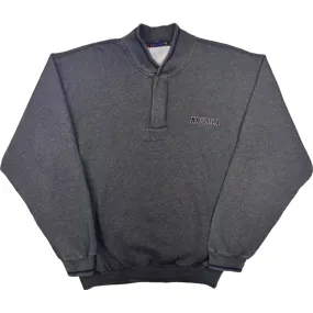 Nautica Heavyweight Fleece Lined Quarter-Zip Sweater Grey