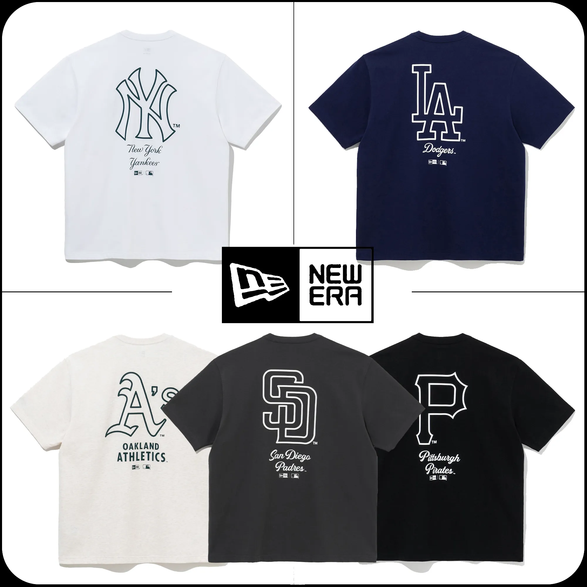 New Era  |[New Era]★MLB LETTERING T-SHIRTS