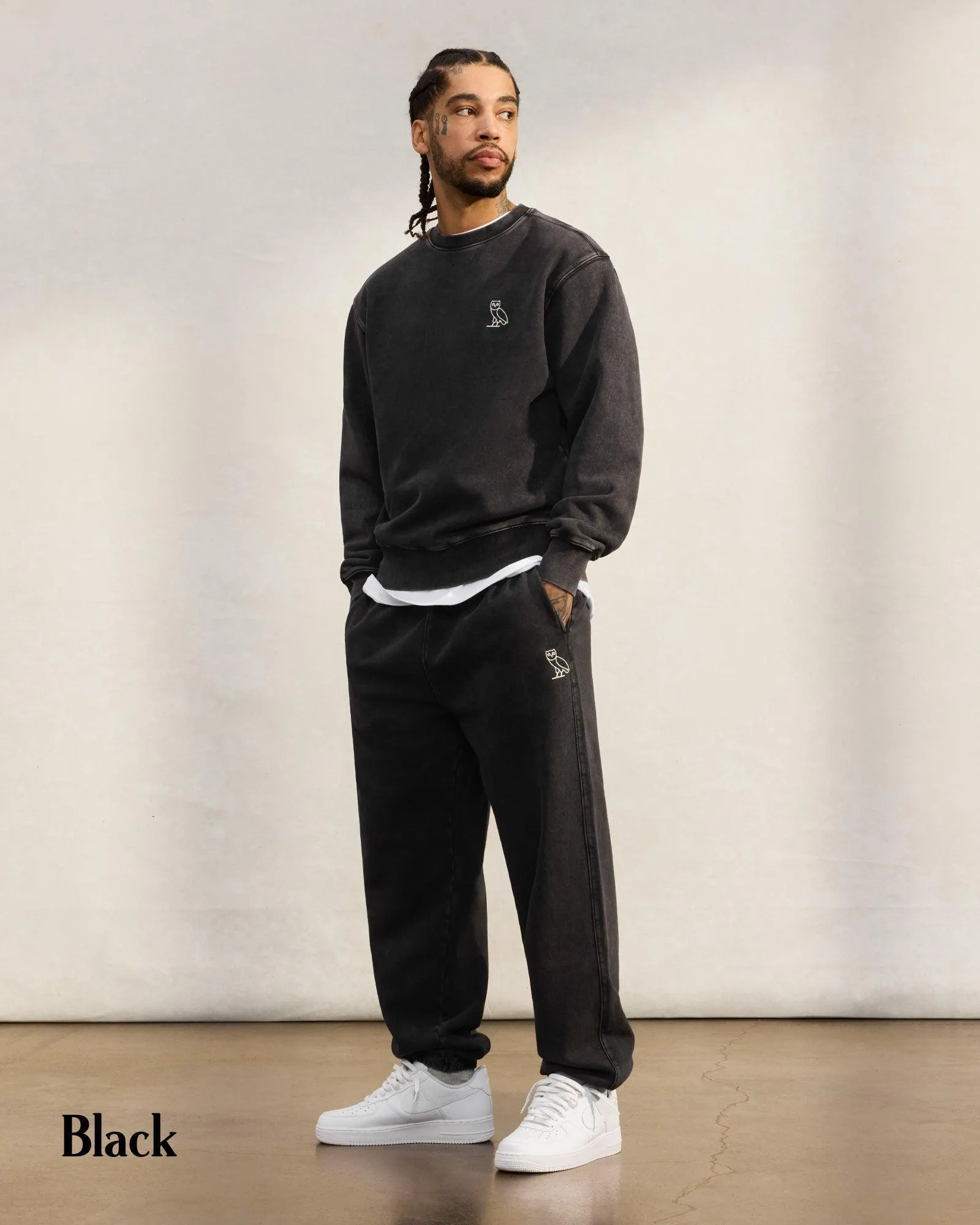 OCTOBERS VERY OWN  |Street Style Plain Cotton Logo Loungewear Sweatshirts