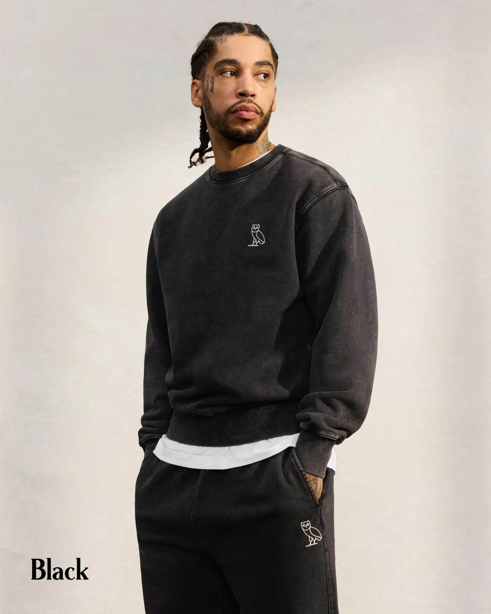 OCTOBERS VERY OWN  |Street Style Plain Cotton Logo Loungewear Sweatshirts